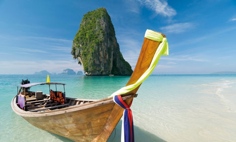 South East Asia yacht charters take you to white sand beaches with beautiful rock formations